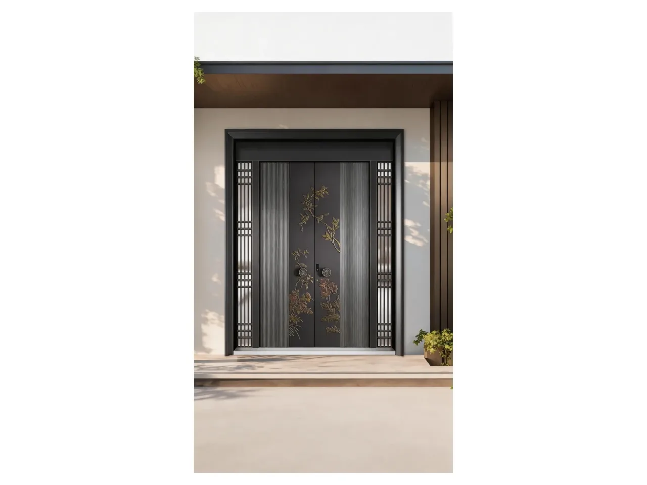 中式大宅入户门 01 IEC-DOR-021